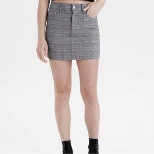 American Eagle Plaid Mini Skirt, black, blue, white
